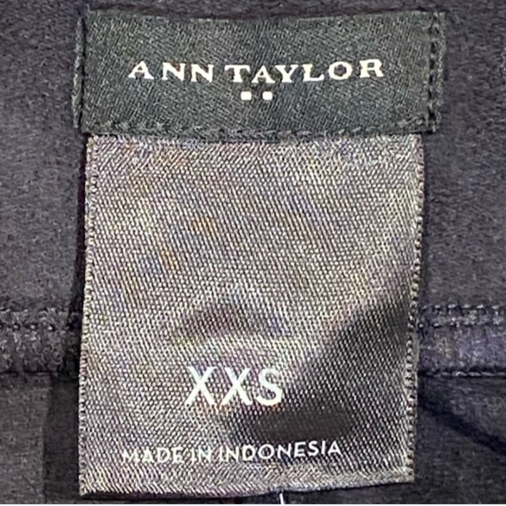 NWT SUEDE-LIKE ANN TAYLOR BLACK LEGGINGS XXS - Picture 7 of 8